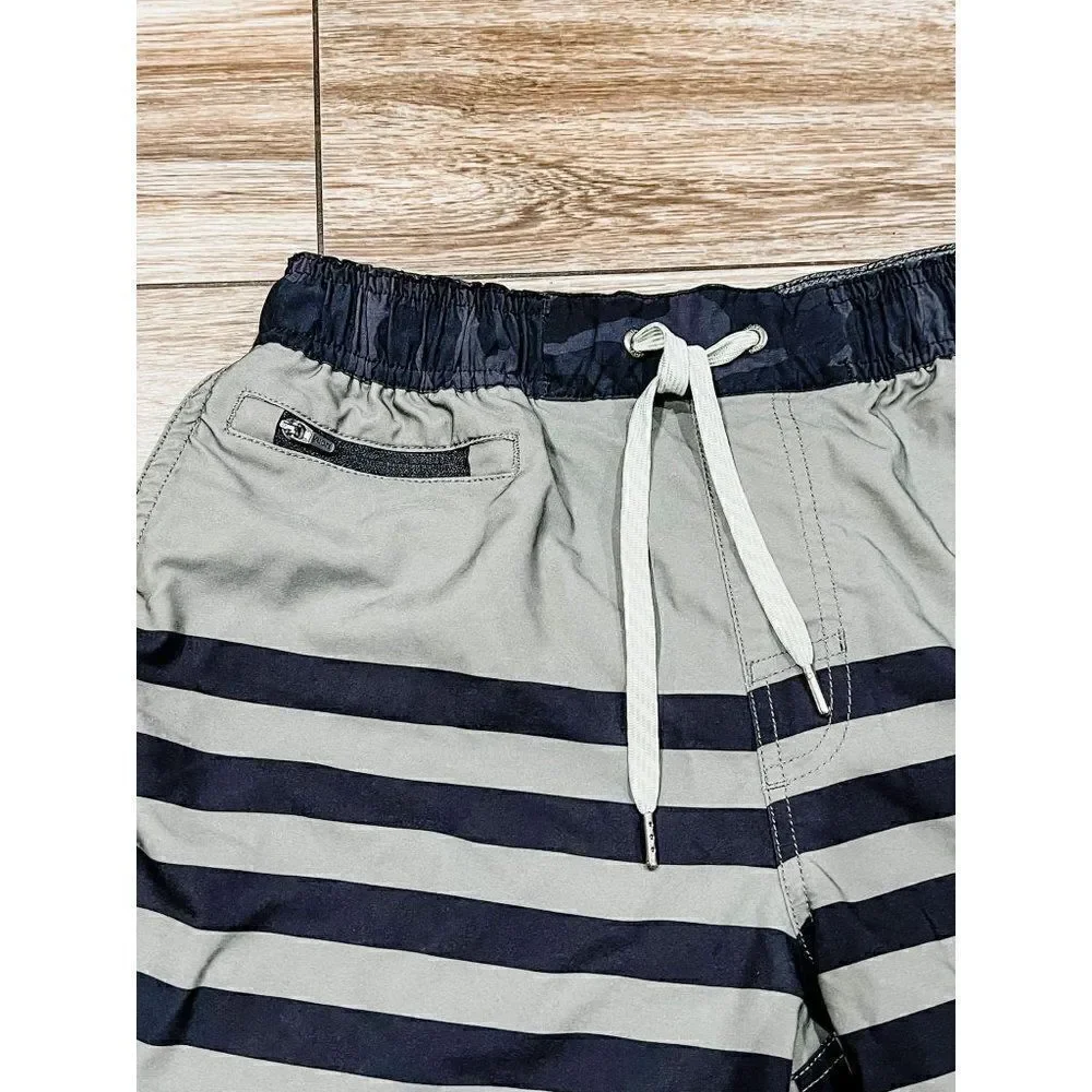 Vuori Green and Black Stripe Banks Athletic Short Size Small